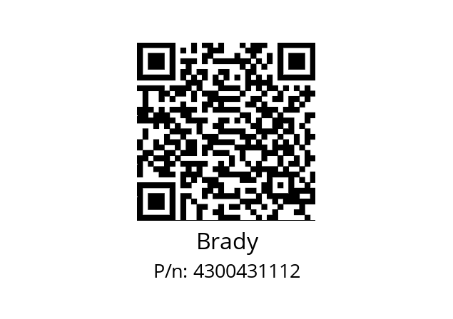   Brady 4300431112