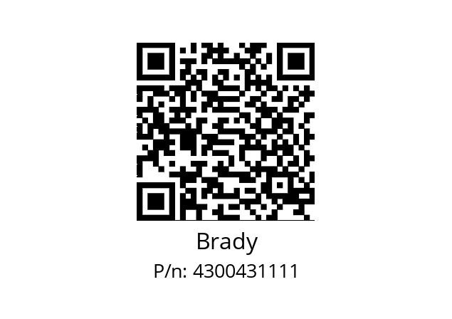   Brady 4300431111