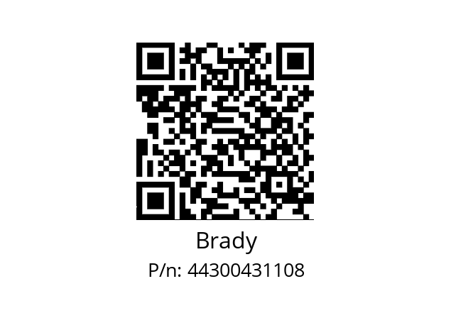   Brady 44300431108