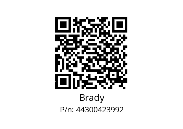   Brady 44300423992