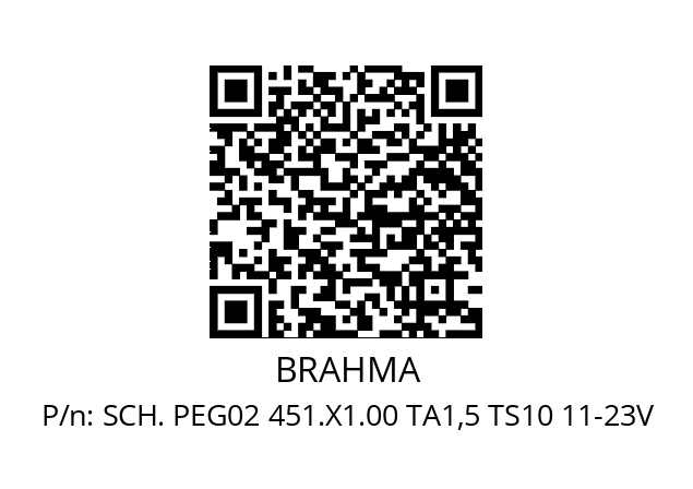   BRAHMA SCH. PEG02 451.X1.00 TA1,5 TS10 11-23V