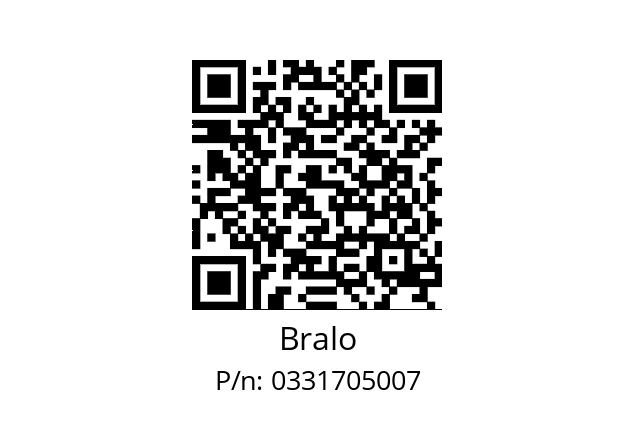   Bralo 0331705007