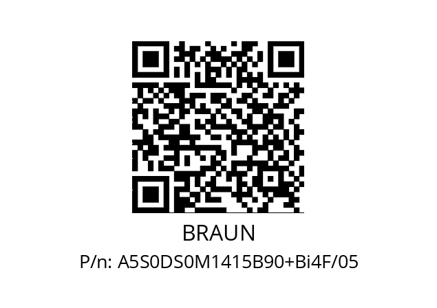   BRAUN A5S0DS0M1415B90+Bi4F/05