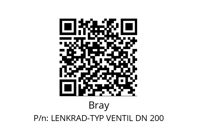   Bray LENKRAD-TYP VENTIL DN 200