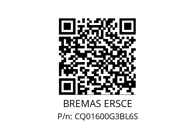   BREMAS ERSCE CQ01600G3BL6S