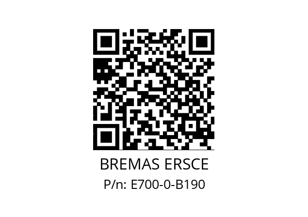   BREMAS ERSCE E700-0-B190