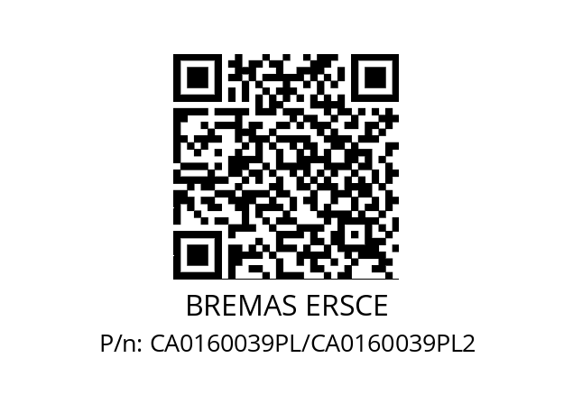   BREMAS ERSCE CA0160039PL/CA0160039PL2