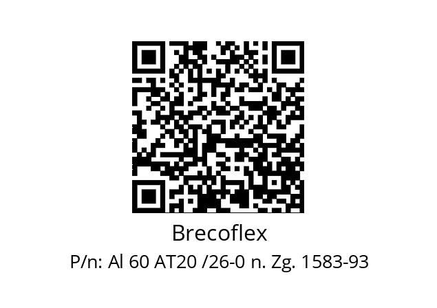   Brecoflex Al 60 AT20 /26-0 n. Zg. 1583-93