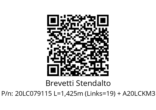   Brevetti Stendalto 20LC079115 L=1,425m (Links=19) + A20LCKM3