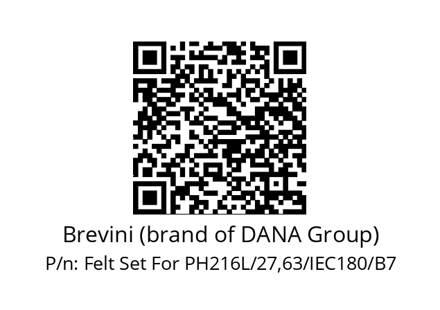   Brevini (brand of DANA Group) Felt Set For PH216L/27,63/IEC180/B7