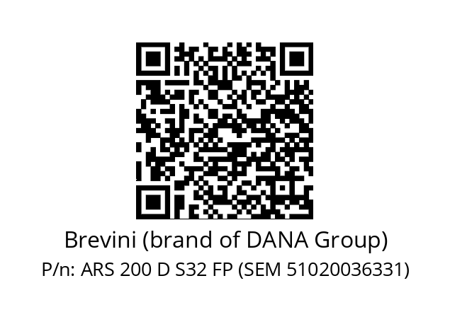   Brevini (brand of DANA Group) ARS 200 D S32 FP (SEM 51020036331)