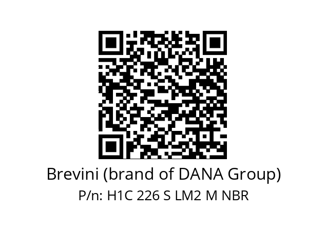   Brevini (brand of DANA Group) H1C 226 S LM2 M NBR