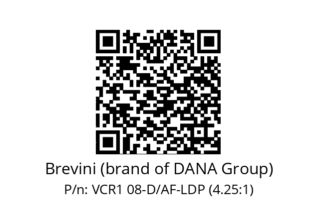   Brevini (brand of DANA Group) VCR1 08-D/AF-LDP (4.25:1)