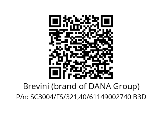   Brevini (brand of DANA Group) SC3004/FS/321,40/61149002740 B3D