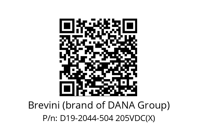   Brevini (brand of DANA Group) D19-2044-504 205VDC(X)