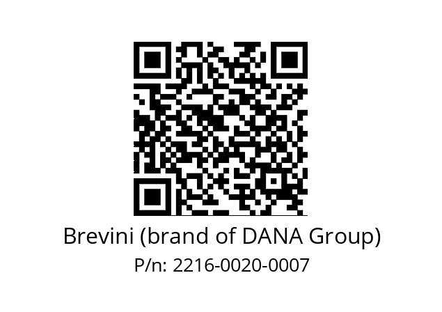   Brevini (brand of DANA Group) 2216-0020-0007