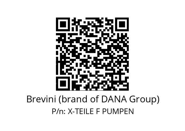   Brevini (brand of DANA Group) X-TEILE F PUMPEN