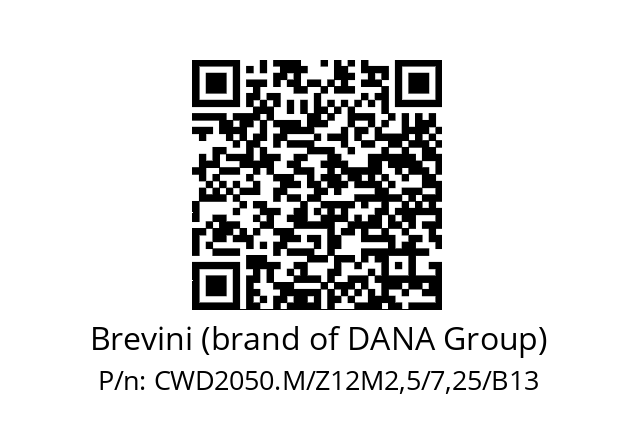   Brevini (brand of DANA Group) CWD2050.M/Z12M2,5/7,25/B13