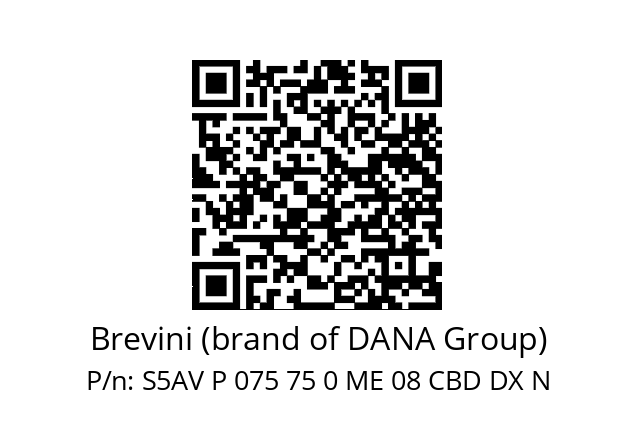   Brevini (brand of DANA Group) S5AV P 075 75 0 ME 08 CBD DX N