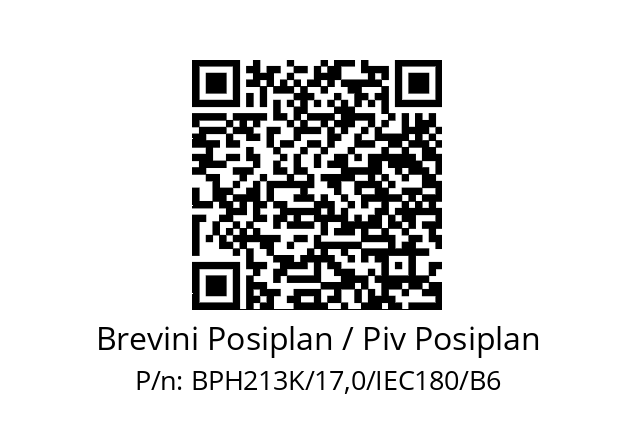   Brevini Posiplan / Piv Posiplan BPH213K/17,0/IEC180/B6