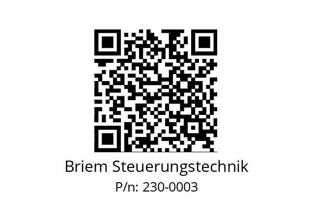   Briem Steuerungstechnik 230-0003