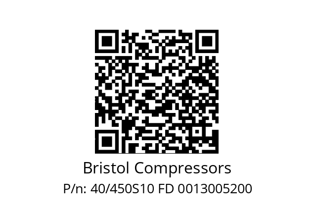   Bristol Compressors 40/450S10 FD 0013005200