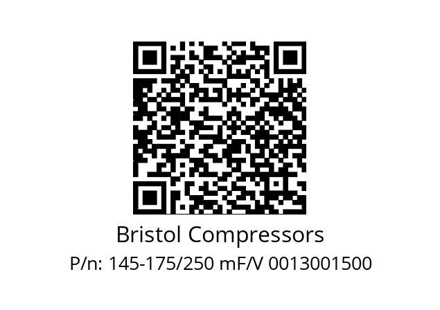   Bristol Compressors 145-175/250 mF/V 0013001500