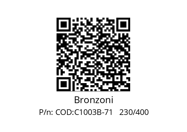   Bronzoni COD:C1003B-71   230/400