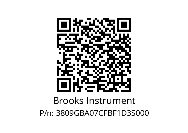   Brooks Instrument 3809GBA07CFBF1D3S000