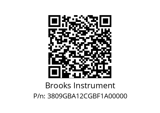   Brooks Instrument 3809GBA12CGBF1A00000