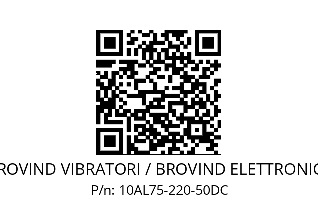   BROVIND VIBRATORI / BROVIND ELETTRONICA 10AL75-220-50DC