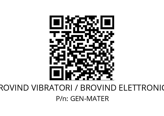   BROVIND VIBRATORI / BROVIND ELETTRONICA GEN-MATER