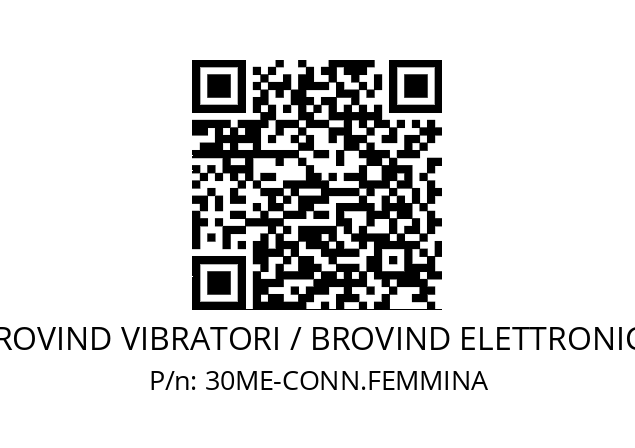   BROVIND VIBRATORI / BROVIND ELETTRONICA 30ME-CONN.FEMMINA