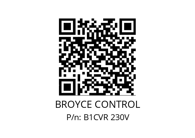   BROYCE CONTROL B1CVR 230V