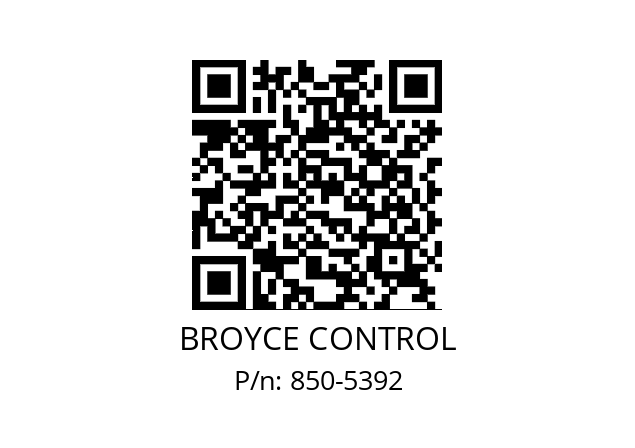   BROYCE CONTROL 850-5392