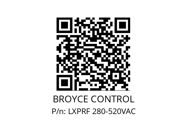   BROYCE CONTROL LXPRF 280-520VAC