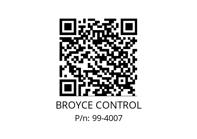   BROYCE CONTROL 99-4007