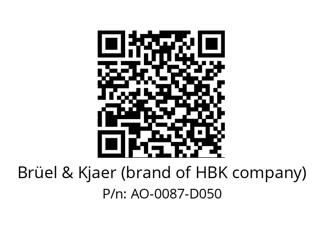   Brüel & Kjaer (brand of HBK company) AO-0087-D050