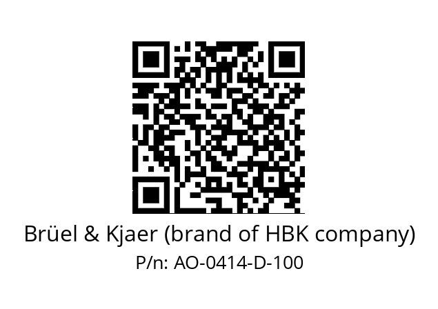   Brüel & Kjaer (brand of HBK company) AO-0414-D-100