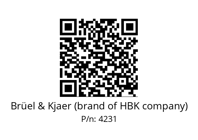   Brüel & Kjaer (brand of HBK company) 4231