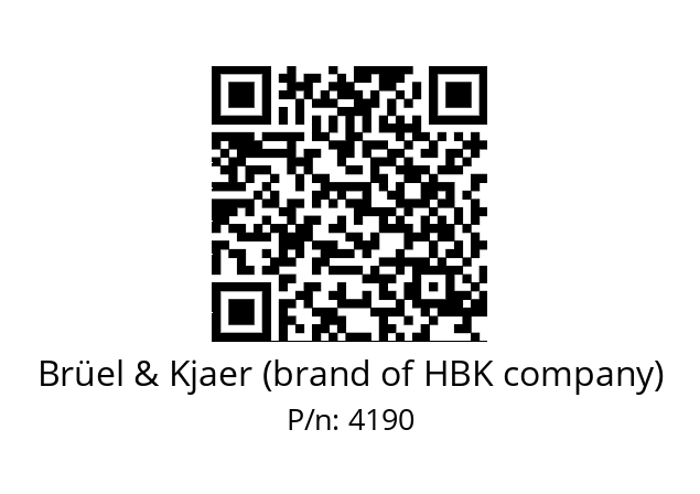   Brüel & Kjaer (brand of HBK company) 4190