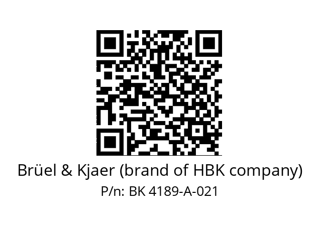   Brüel & Kjaer (brand of HBK company) BK 4189-A-021