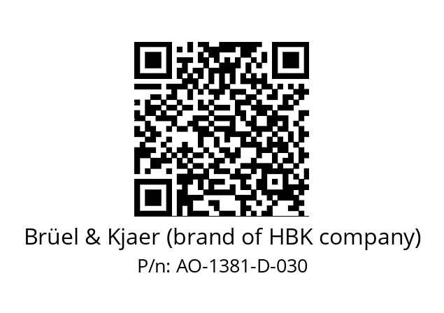   Brüel & Kjaer (brand of HBK company) AO-1381-D-030