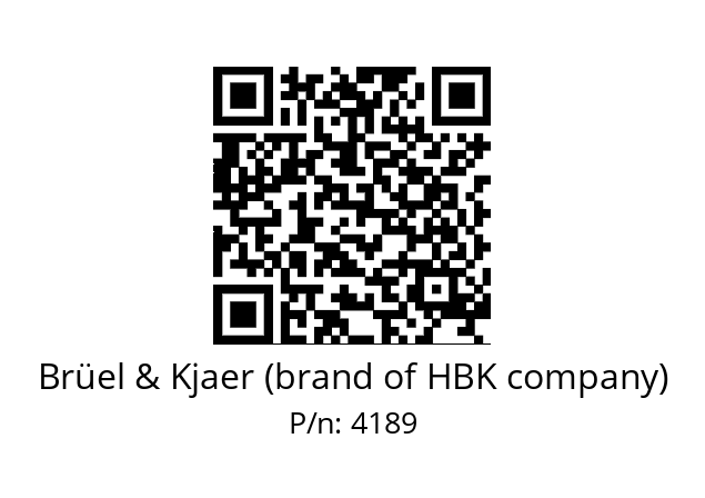   Brüel & Kjaer (brand of HBK company) 4189