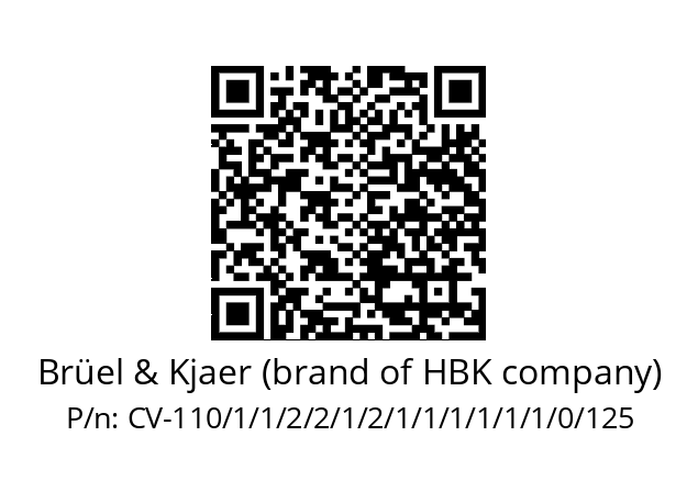   Brüel & Kjaer (brand of HBK company) CV-110/1/1/2/2/1/2/1/1/1/1/1/1/0/125