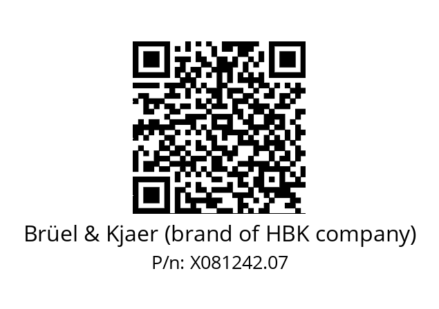   Brüel & Kjaer (brand of HBK company) X081242.07