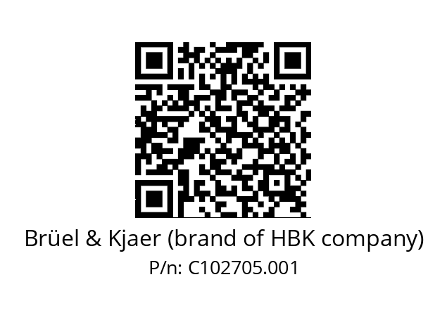   Brüel & Kjaer (brand of HBK company) C102705.001