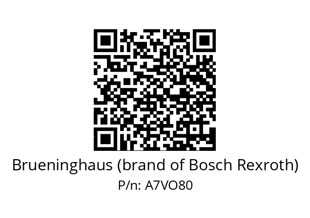   Brueninghaus (brand of Bosch Rexroth) A7VO80