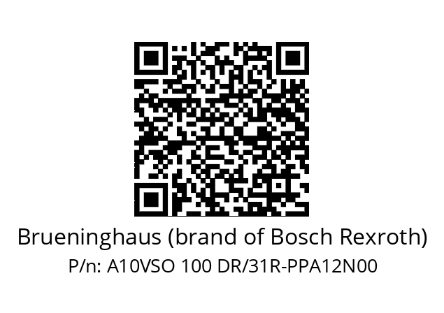   Brueninghaus (brand of Bosch Rexroth) A10VSO 100 DR/31R-PPA12N00