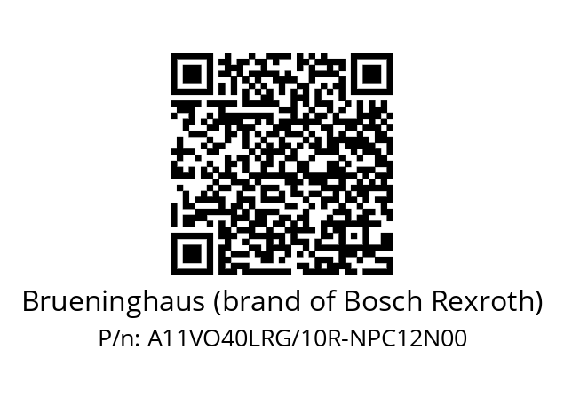   Brueninghaus (brand of Bosch Rexroth) A11VO40LRG/10R-NPC12N00